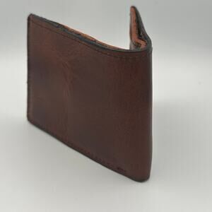 Oaxaca Artesanía Minimalist Brown Leather Bifold Wallet | Handcrafted & Durable